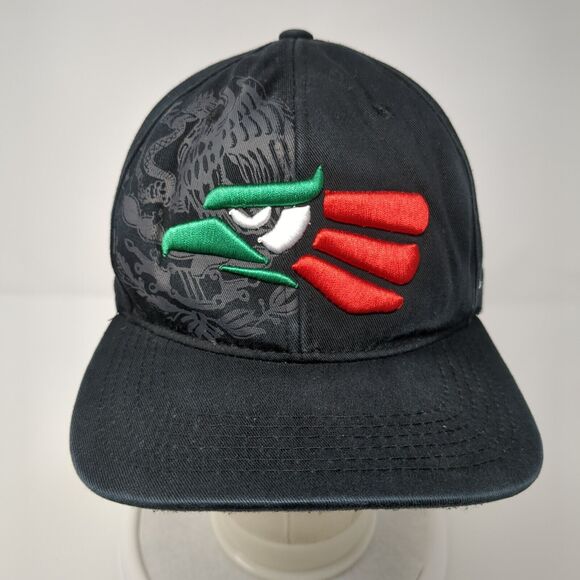 Hecho En Mexico Snapback Hat Black One Size Embroidered Top Level - Picture 2 of 9